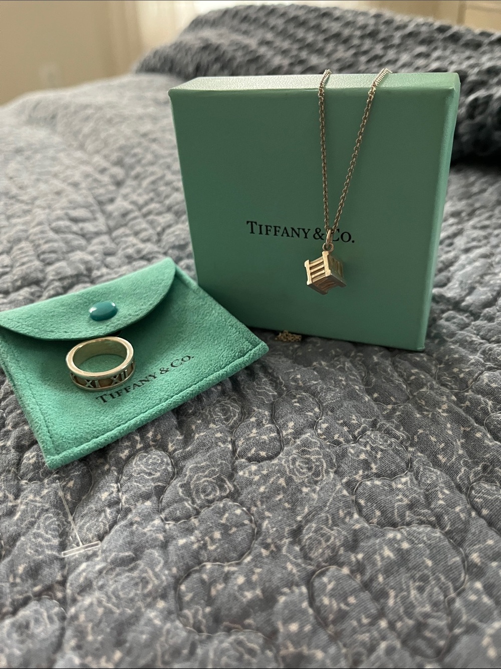 Tiffany & Co. Atlas Necklace and Ring Set